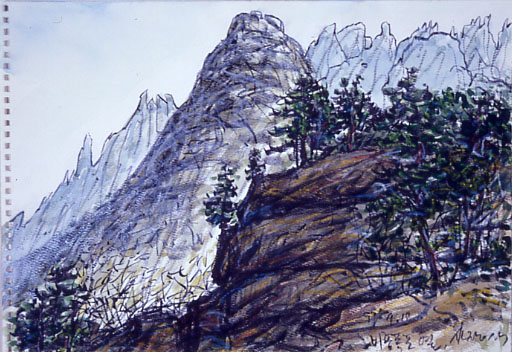 금강산 비봉폭포옆