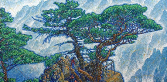 금강산 구룡대 소나무