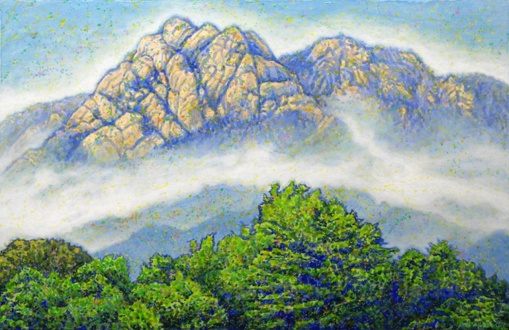 금강산 수정봉의 빛