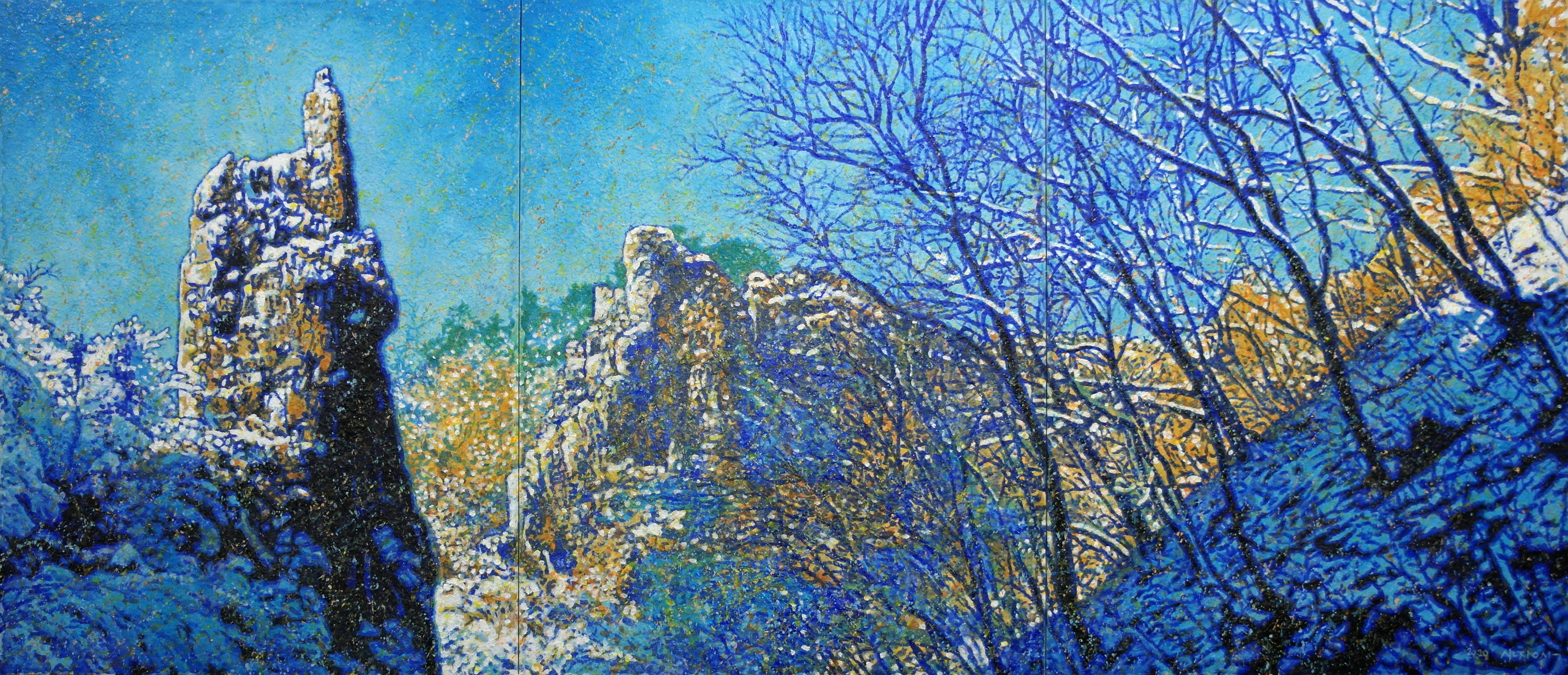 금강산 삼선암의 빛과 눈